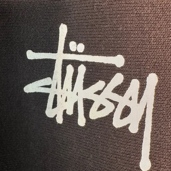 Stussy Black Hoodie with White Logo - Picture 2 of 4